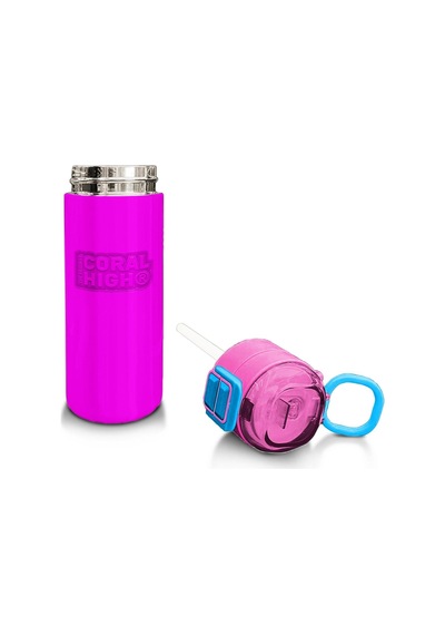 Coral High Kids Pembe Pipetli Ve Direkt İçim Çelik Termos 500 Ml 31843 Pembe