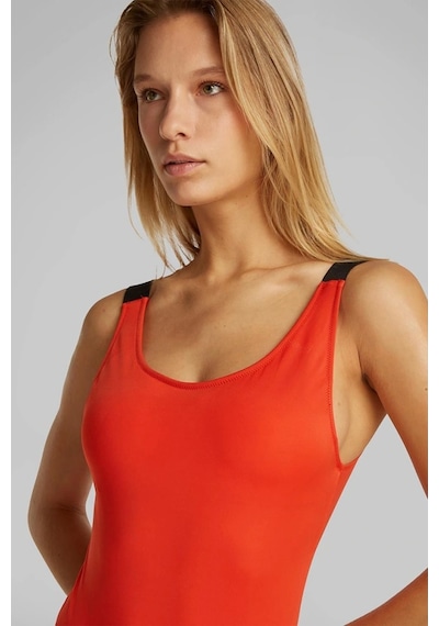 Calvin Klein Scoop Back One Pıece Kırmızı