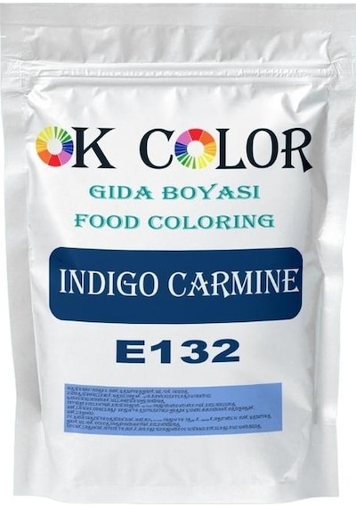 Ok Color Indi Go Carmine E132 Indi Go Karmin Koyu Mavi Toz Gıda Boyası 100 G