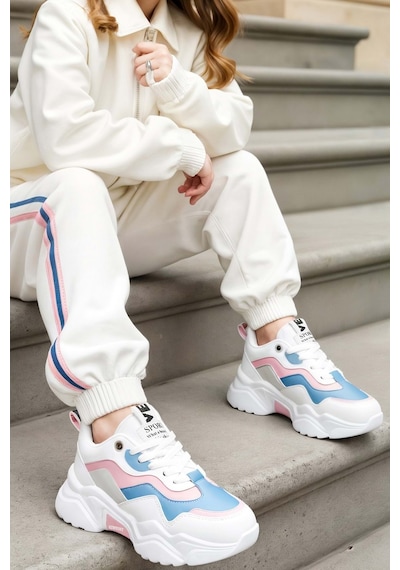Dark Seer Kids Ds K 2110 Sneaker 2025 Kız Çocuk Beyaz-mavi
