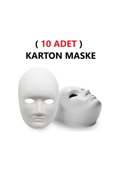 10 Adet, Karton Maske, Boyanabilir, Eğitici Maske Boyama, Etkinlik Ve Hobi Maskesi