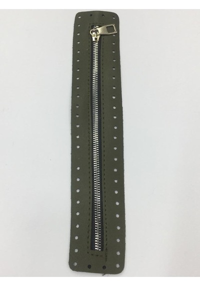 Karantuhafiye Derili Fermuar / Çanta Fermuarı / Kapak Fermuar 30 Cm Haki Yeşil Haki Yeşil