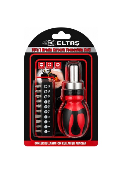 10ın1 Silikon Sap - Cr-v Cırcırlı Tornavida Bits Seti Ph1-ph2-ph-3 - Pz1-pz2-pz3 Manyetik Uç Tutucu 5728
