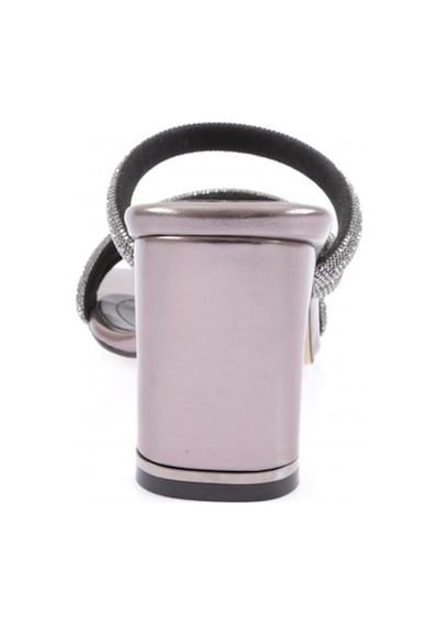 Dgn 1031-23y Kadin Kristal Taşli Çapraz Bantli Topuklu Terlik 1031-2271-R13773 Platin