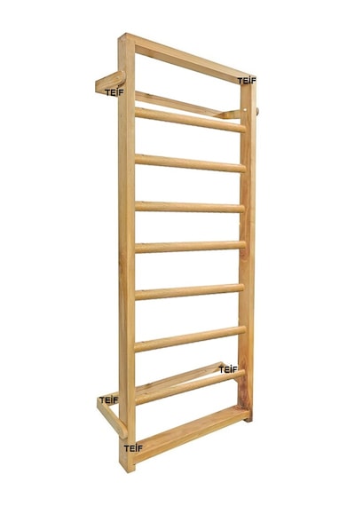 İsveç Tırmanma Duvarı - Jimnastik Egzersiz Merdiveni 3 'lü Set 80 x 190 CM Ahşap