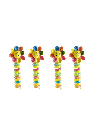 Toka Çocuk Tokası Spiral Toka 4'lü Set Karışık - Çok Renkli