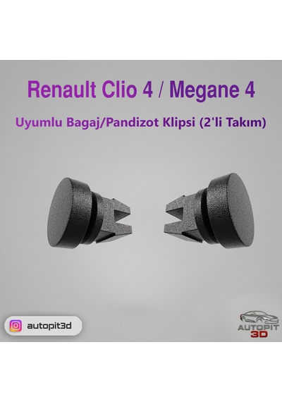 Renault Clio 4 Megane 4 Uyumlu Bagaj Pandizot Klipsi 2 Adettakım