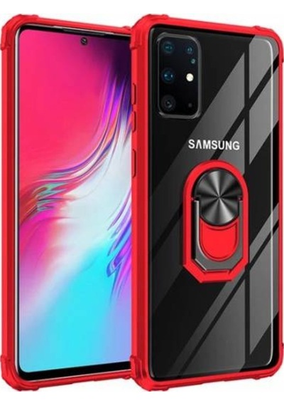 Samsung Uyumlu Galaxy S10 Lite Kilif Standli Yüzüklü Mola Silikon Kapak 466780641