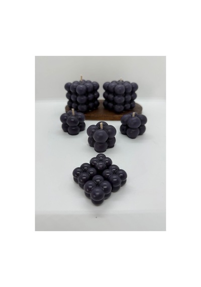 9 Lu Siyah Bubble Mum Seti %100 Soya Wax Siyah