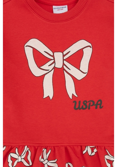 U.s. Polo Assn. Kız Çocuk Kırmızı Elbise Örme 50318063-vr030 Kırmızı
