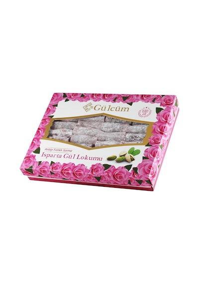 Gülcüm Antep Fıstıklı Sarma Isparta Gül Lokum 250 G