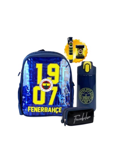 Lisanslı Anaokulu Çantası& Çift Gözlü Kalem Çantası - Çelik Matara 500 Ml 6 Çok Renkli