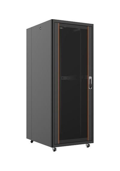 AGER 36U 800x1000mm Dikili Tip Siyah Kabinet Vega AG-VB36U8010S1 Cam Kapak
