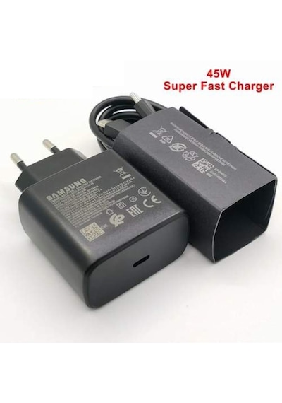 Samsung Uyumlu EP-TA845XWEGWW 45 W Type-C Hızlı Şarj Cihazı Siyah