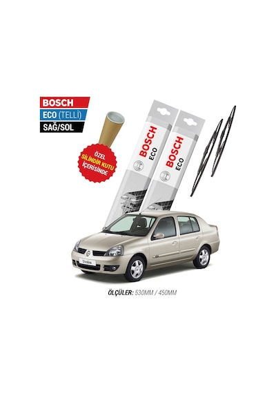 Renault Symbol Silecek Takımı 2000-2008 Bosch Eco