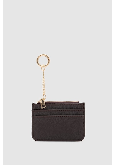 Shule Bags Nook Fermuarlı Charm Kartlık Acı Kahve Acı Kahverengi