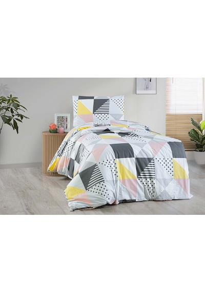 Menderes Home Cotton Collection Ranforce Tek Kişilik Nevresim Takımı Checkers