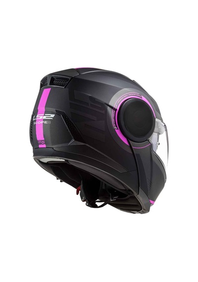 Ls2 Scope 2 Arch Çene Açılır Kask Siyah - Pembe