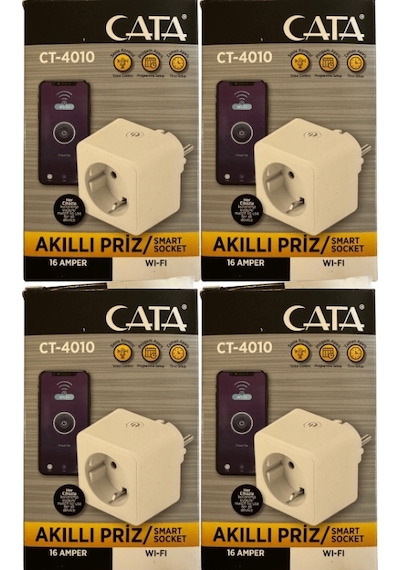 Cata Ct-4010 Wifi Üzerinden Kontrol Edilebilen Akıllı Priz 4 Adet