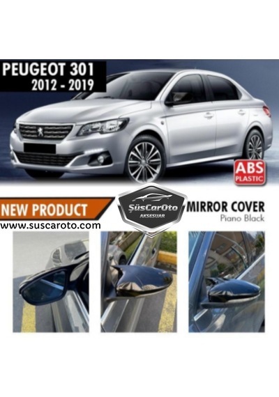 ŞüsCarOto Peugeot 301 2012-2019 Batman Yarasa Ayna Kapağı Piano Black ABS Plastik (00)