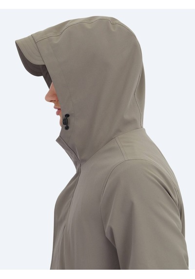 Kip Haki Oversize Fit Kruvaze Yaka Casual Dokuma Pardesü Haki