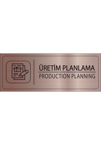 Mayeka Üretim Planlama İsimlik Bronz Metal Kapı İsimliği Levhası Yönlendirme Tabelası