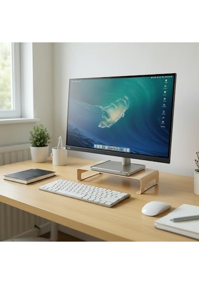 Prexua Riser Masaüstü Monitör Standı - Monitör Yükseltici Gold, Medium