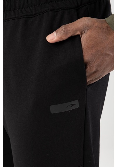 Maraton Sportswear Regular Erkek Ribana Paça Basic Siyah Eşofman Altı 21716 Siyah - Siyah