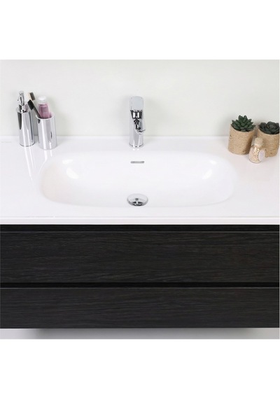Kobos Lignum 100 Cm Banyo Dolabı Seti Watson Siyah Kobos Lignum 100 Cm Banyo Dolabı Seti Watson Siyah