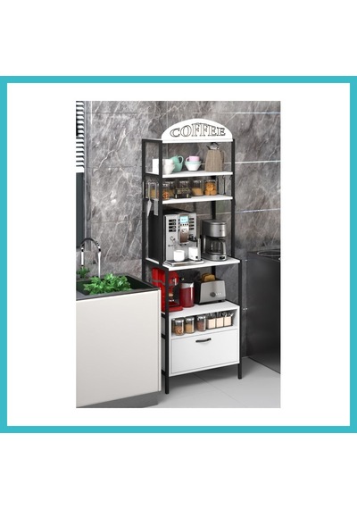 Bezos Metal Kahve Köşesi Beyaz 196 Cm Dfnbez