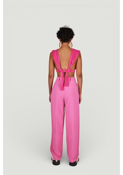 Holly Lolly Palazzo Kesim Yüksek Bel Palasia Pantolon Pembe