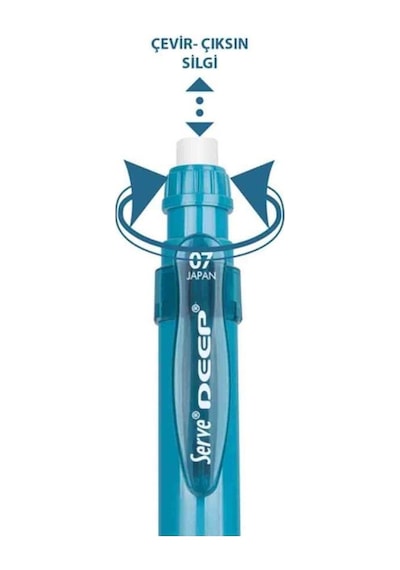 Serve Deep Mekanik Uçlu Kalem Toprak Tonları 0.7 Mm Okyanus Mavi