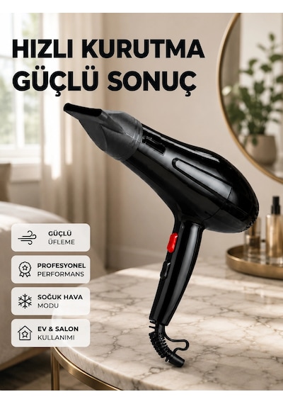 Kargo Tüm Saç Tipleri İçin 2200w Güçlü Fön Makinesi Najmaddin