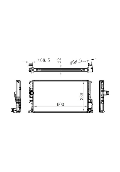 Orıs Bbm161032 Motor Su Radyatörü Bmw N47 B47 B48 N13 N20 N55 F30 F20 F32 F36 F22 F34 I3 17118678027