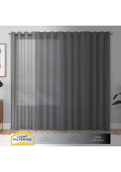 Paar, Cadenza Mikrofaser Fenster Panel Set Von 2 , Blaugrün, 84"