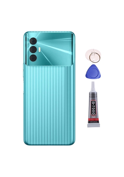 Tecno Spark 8 Pro Mavi Arka Kapak Batarya Kapağı Pil Kapağı Yapışkan Ve Sökme Aparatıyla Beraber Full Set Mavi