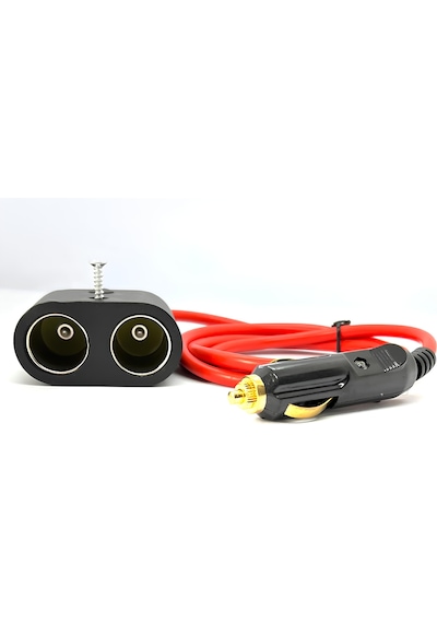 Speeduf1.5metre Çakmak Uzatma Kablosu2li 12v/24v Çakmak Çoklayıcı