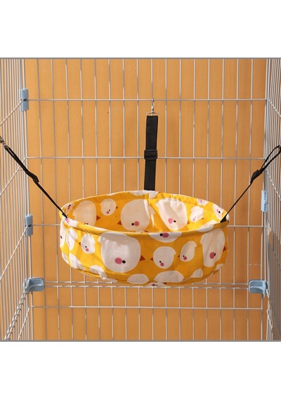 Kafes Köpek Kulübesi Sandalyesi İçin 2'li Paket Kedi Hamak Kedi Asılı Yatak Turuncu