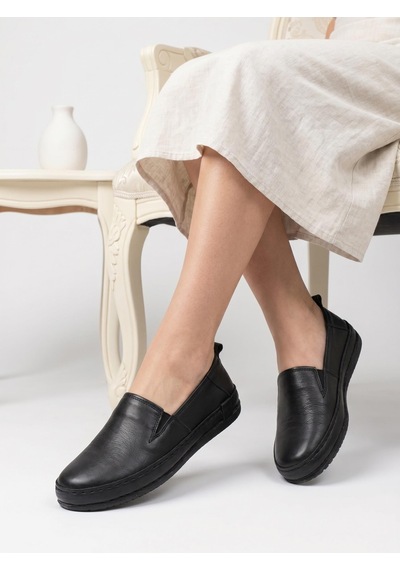 Free Foot Freefoot 12905 Siyah Hakiki Soft Deri Günlük Kadın Ayakkabı