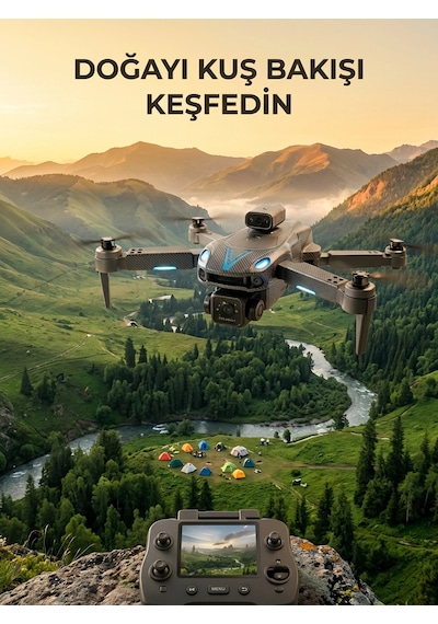 Uzaktan Kumandalı Çift Kameralı Hobi Ve Fotoğraf Drone'u