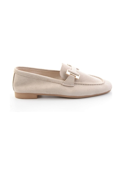 Bambi Bej Kadın Loafer Ayakkabı K01688012272 Bej