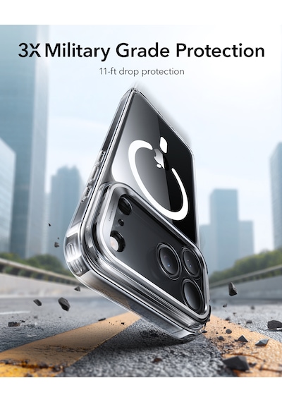 Esr Apple Uyumlu iPhone 17 Pro Classic Hybrid Magsafe Standlı Kılıf - Kamera Kontrol Buton - Şeffaf Şeffaf