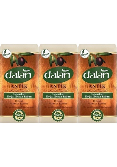 Antik Geleneksel El Yapımı Doğal Beyaz Sabun, 900 Gr X 3 Adet Diğer
