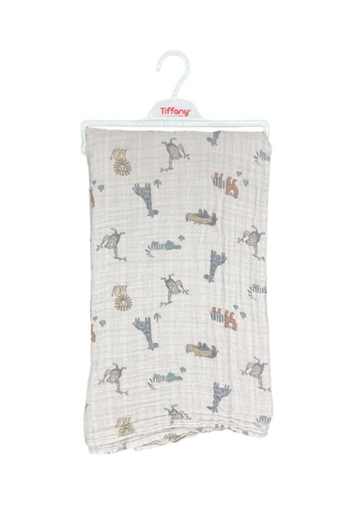 Tiffany Baby Baskılı Müslin Bebek Battaniyesi 79080 Ekru
