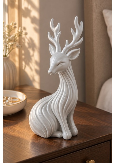 Japon Tarzı Noel Geyik Figürlü Dekoratif Biblo 26951031