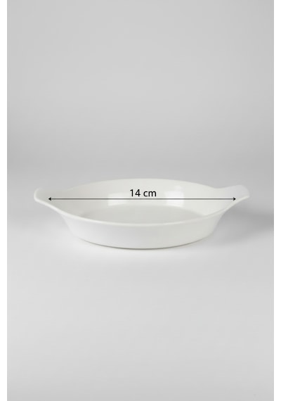 14 Cm Porselen Yumurta Sahanı,ocak Üstü Kullanılabilir Beyaz
