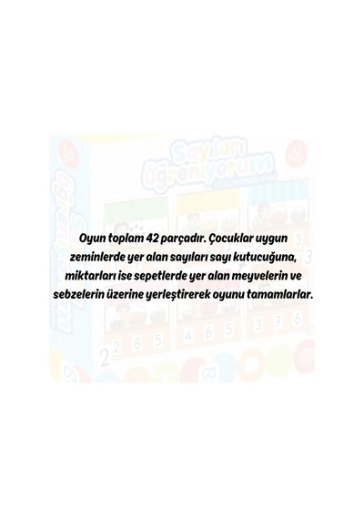 Ca Games Sayıları Öğreniyorum 42 Parça 3+ Yaş Çocuklar İçin Eğitici Matematik Oyunu