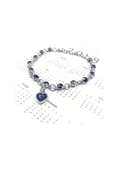 Ocean Heart Gümüş Kaplama Parlak Taşlı Bileklik