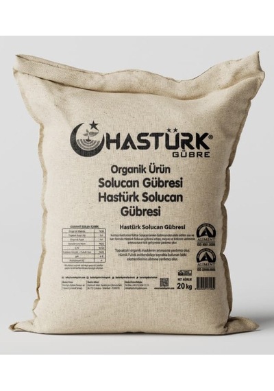 Hastürk Organik Solucan Gübresi 20 Kg. 20 G