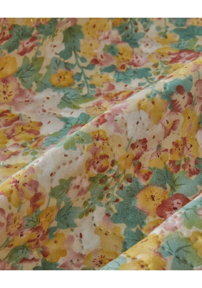 English Home Ripple Bloom Çift Kişilik Çok Amaçlı Örtü 200x220 Cm Turuncu Turuncu